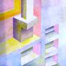 Colourful Highrise		            24" x 24"